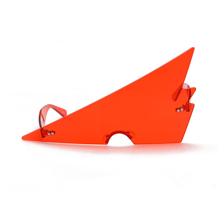 Wholesale PC Triangle Frameless One-piece Men's and Women's Sunglasses